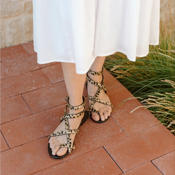 Jenni Kayne Pony Hair Strappy Sandal - Picture 2 of 9